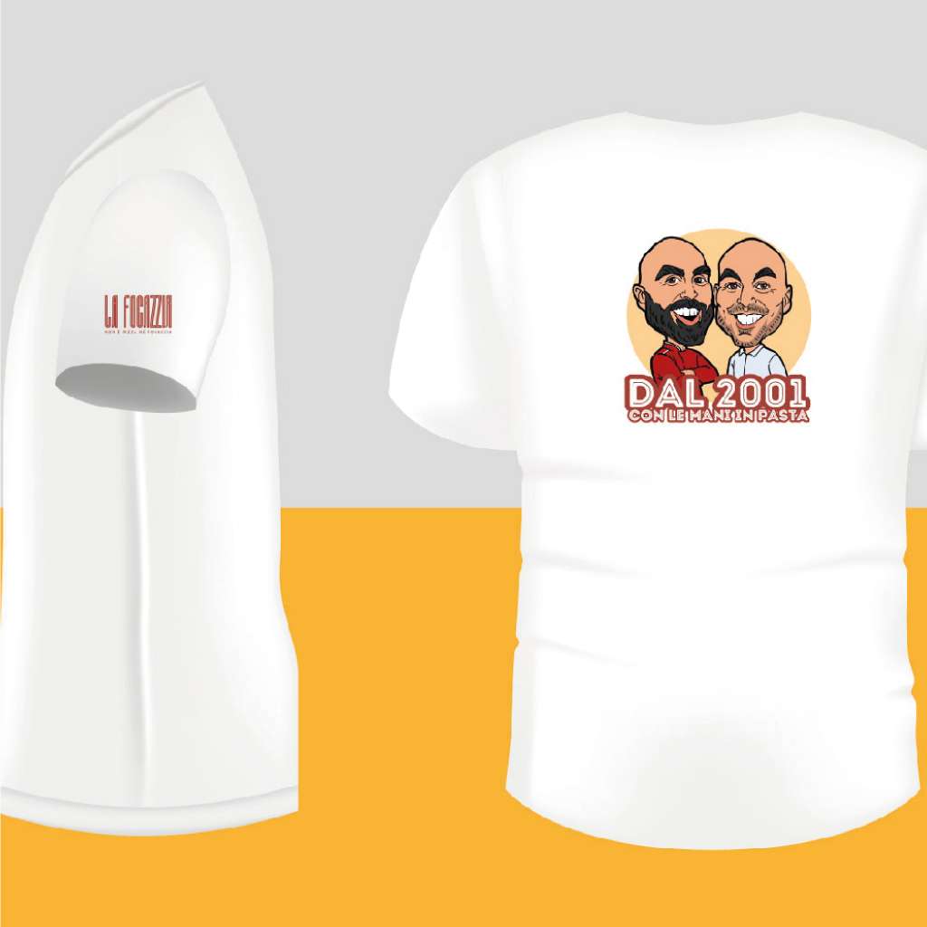 Realizzazione t-shirt personalizzate con logo La Focazzia