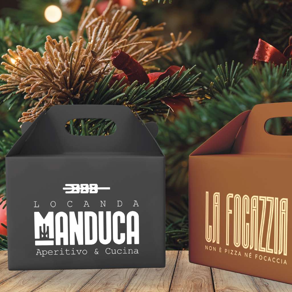 Progettazione e realizzazione confezioni a bauletto per Locanda Manduca